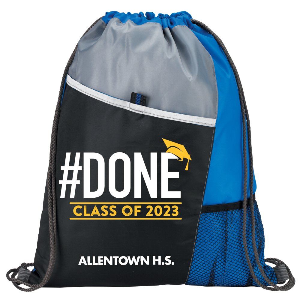 Middle/High School Graduation Sport Mesh Drawstring Backpack ...
