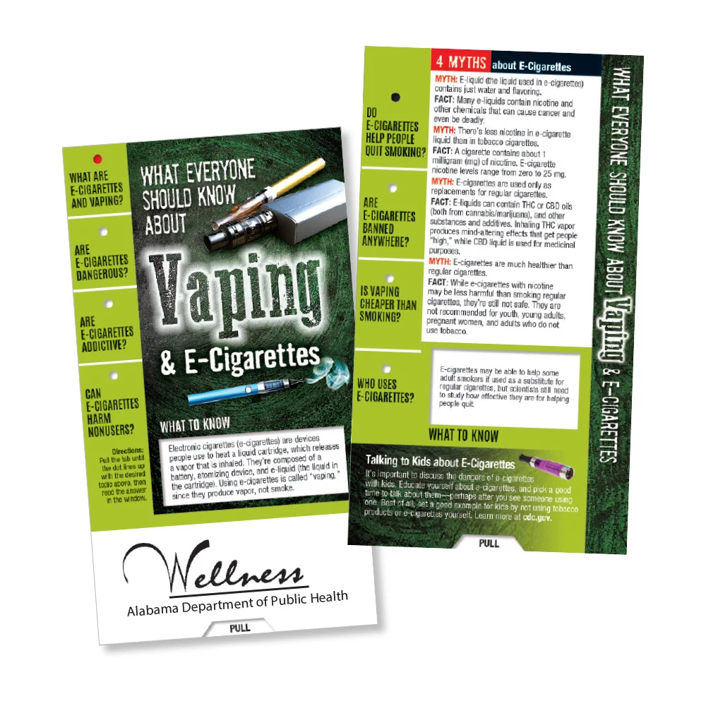 What Everyone Should Know About Vaping & E-Cigarettes Mini Slideguide - One-Color Personalization Available | Positive Promotions What Everyone Should Know About Vaping & E-Cigarettes Mini Slideguide - One-Color Personalization Available | Positive Promotions