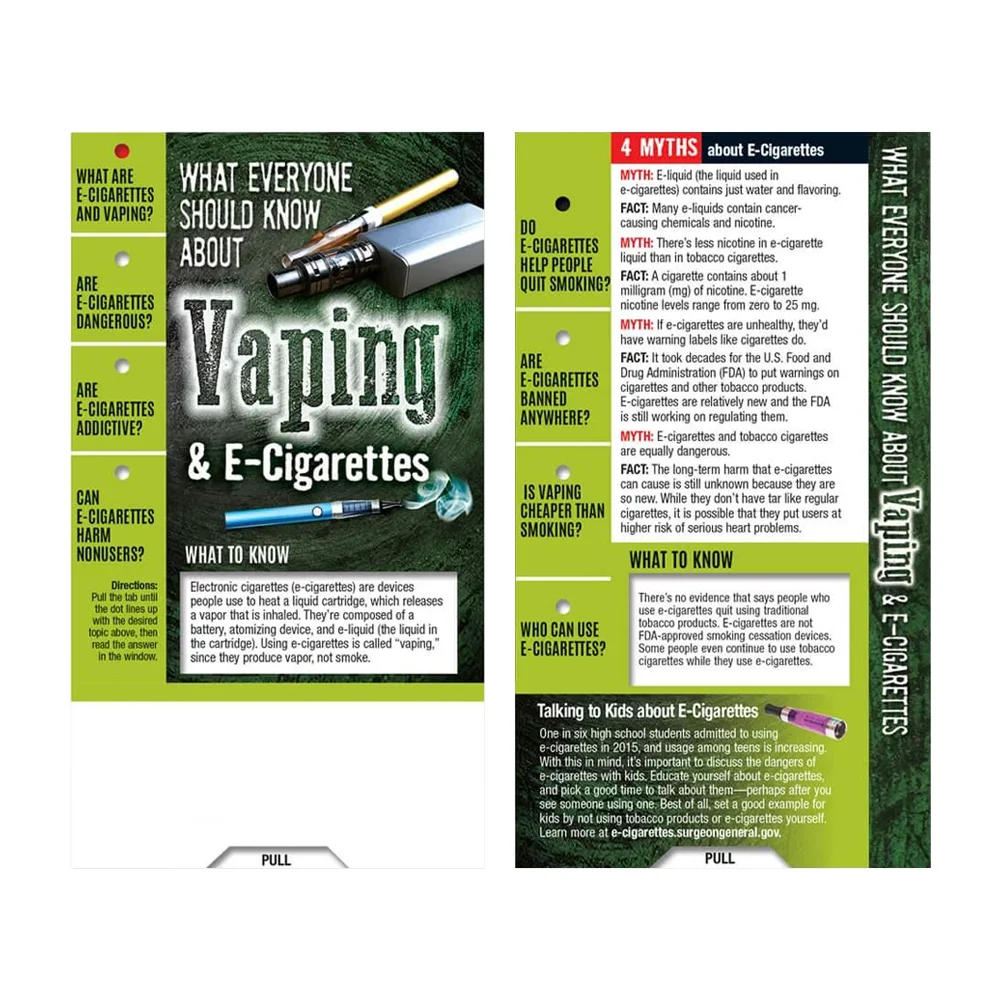 What Everyone Should Know About Vaping & E-Cigarettes Mini Slideguide - One-Color Personalization Available | Positive Promotions What Everyone Should Know About Vaping & E-Cigarettes Mini Slideguide - One-Color Personalization Available | Positive Promotions