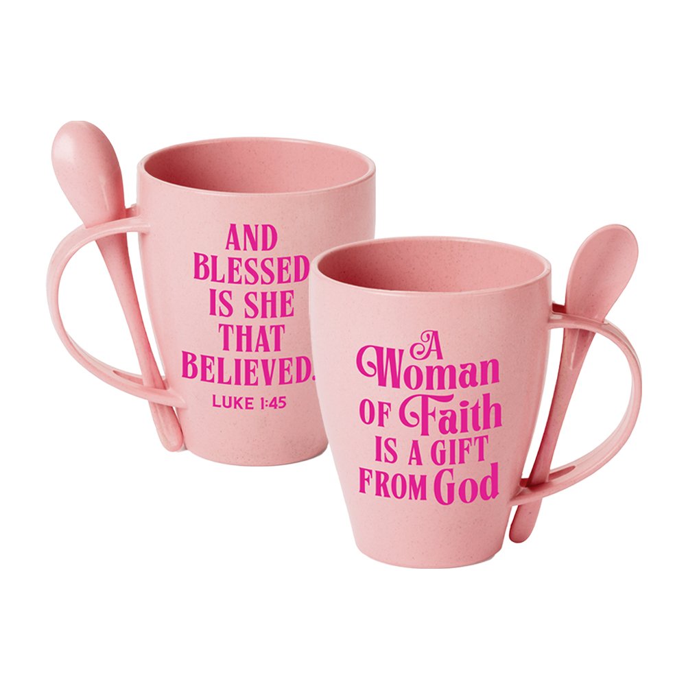 A Woman Of Faith Is A Gift From God Eco Friendly Wheat Mug 12 Oz With