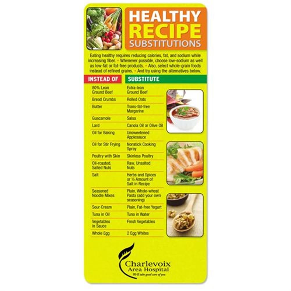 Healthy Recipe Substitutions Magnetic Glancer - Personalization Available