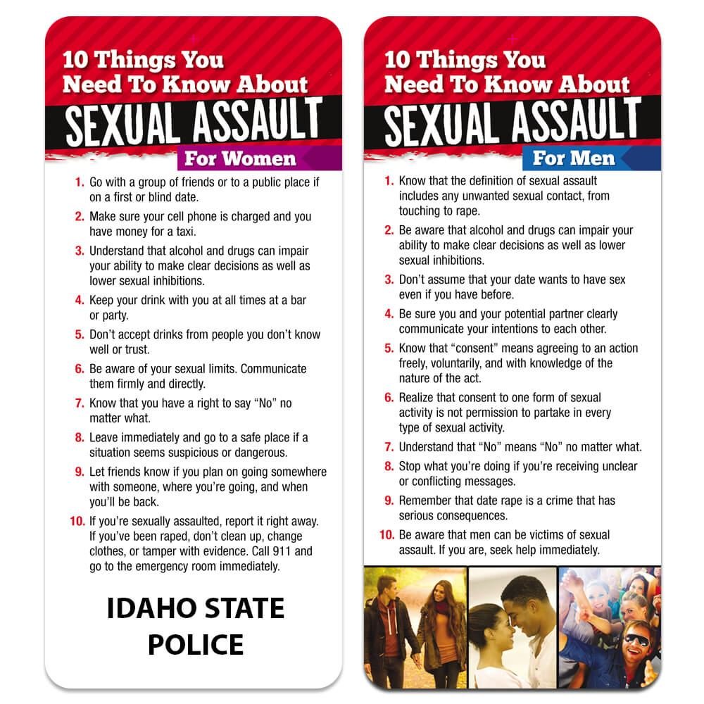 10 Things You Need To Know About Sexual Assault 2-Sided Glancer For Women & Men - Personalization Available