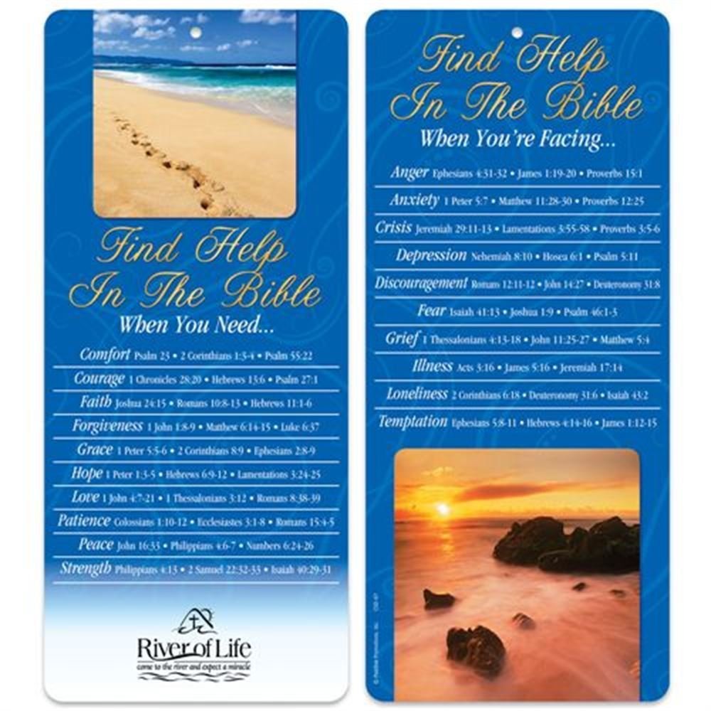 Find Help In The Bible 2-in-1 Bible Marker/Glancer - Personalization Available