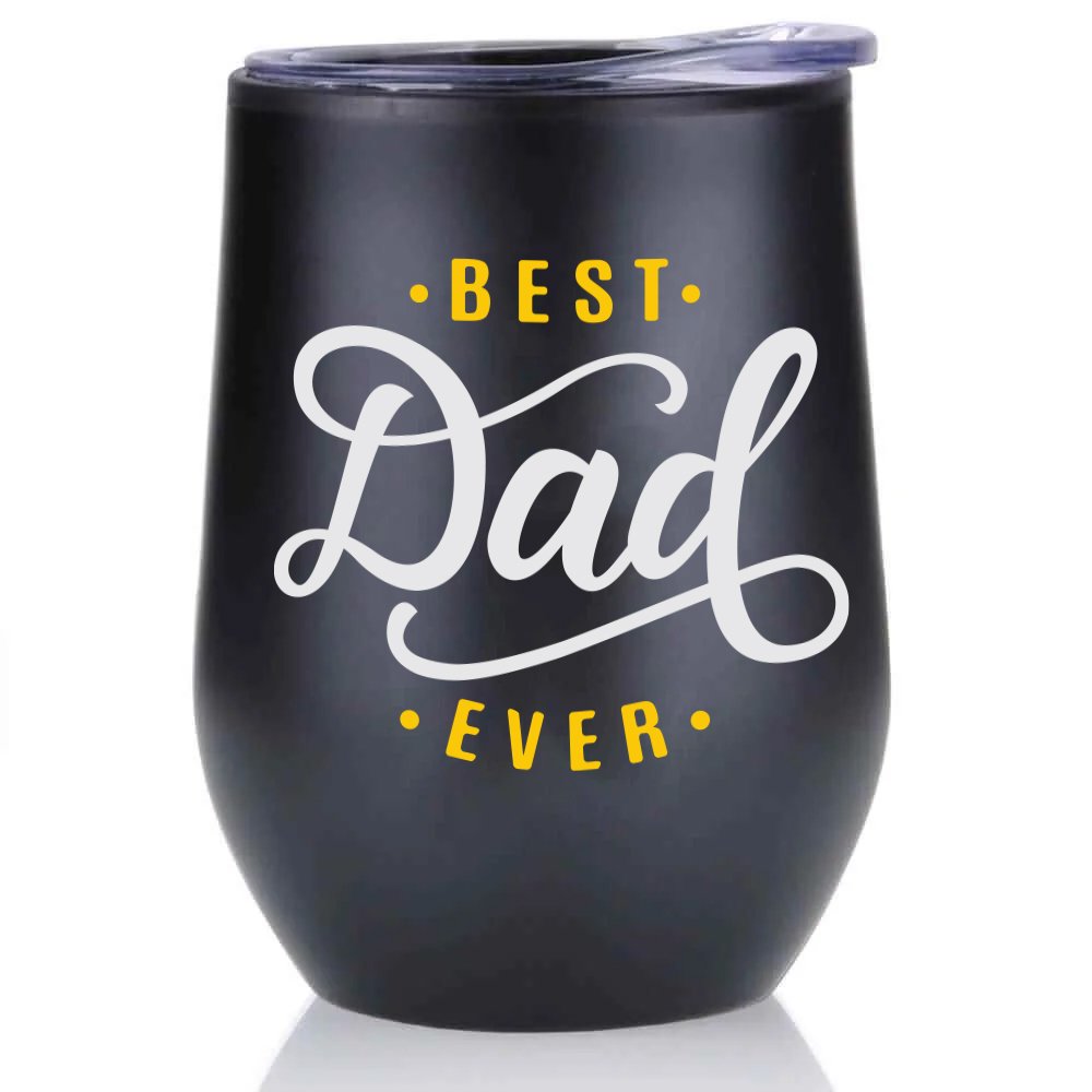 Best Dad Ever Shasta Stainless-Steel Drink Tumbler 12 oz. - Personalization Available