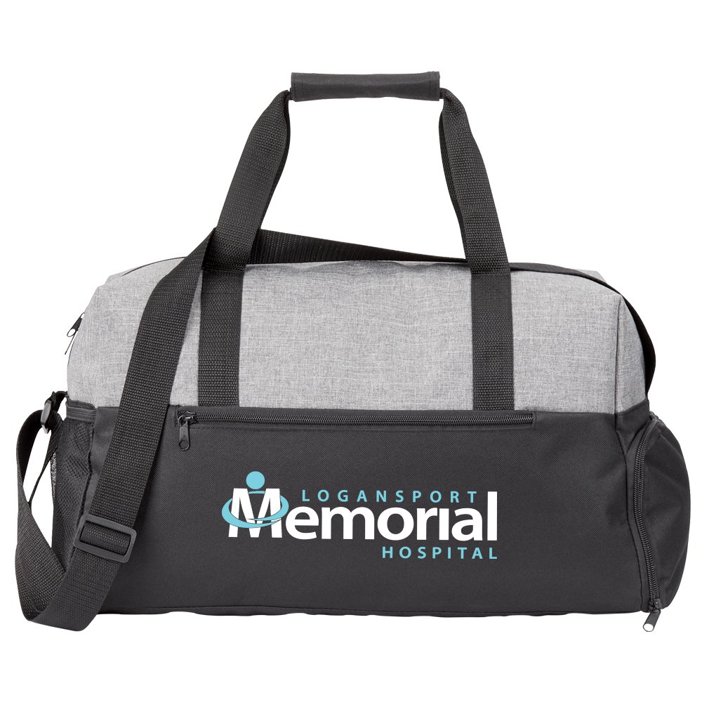 Black/Heathered Gray Ace Everyday Weekender Duffel Bag - Personalization Available