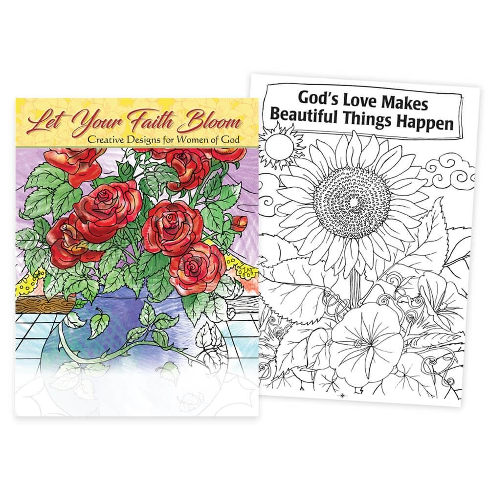 Let Your Faith Bloom Adult Coloring Book