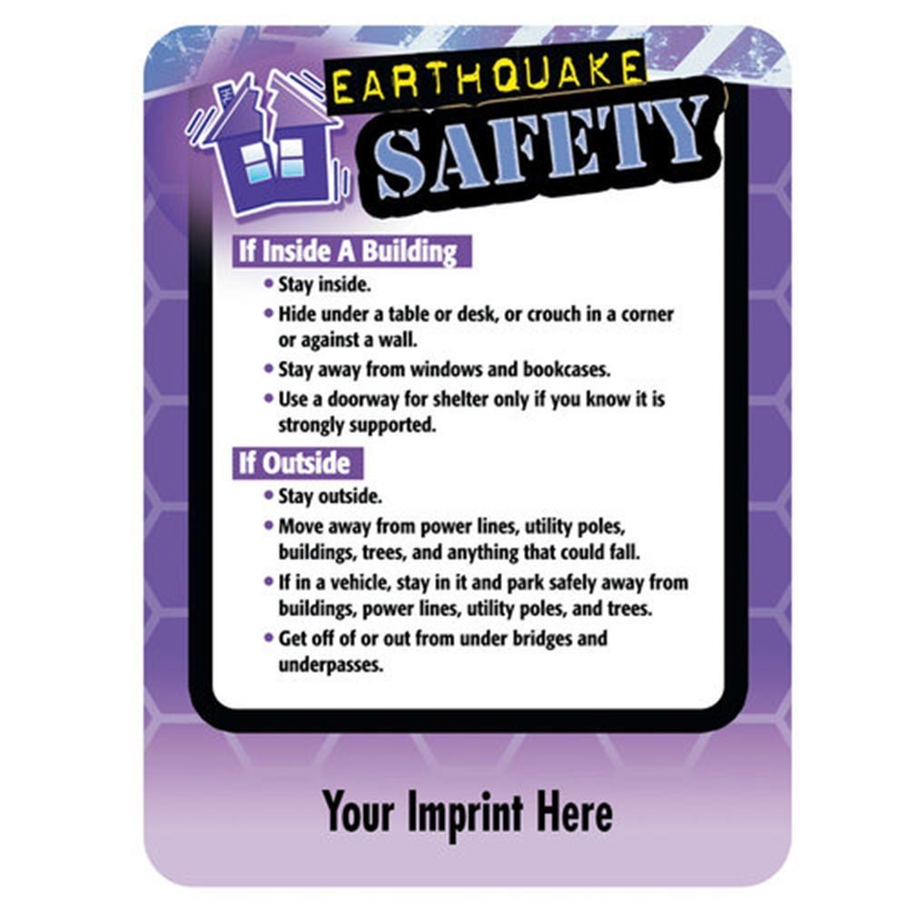 Earthquake Safety Magnet - Personalization Available