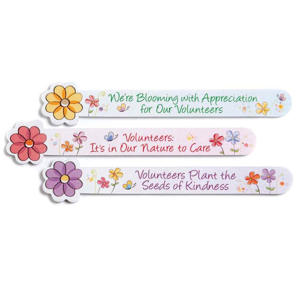 Volunteers Flower Emery Board Set - Pack of 15