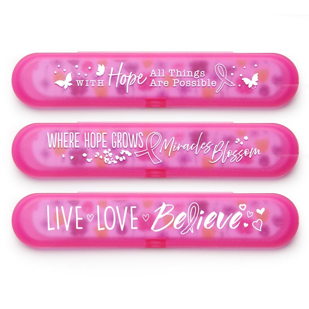 Breast Cancer Awareness Salon Emery Board And Case Assortment - Pack of 12