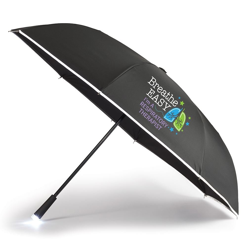Breathe Easy: I'm A Respiratory Therapist Reversible Light-Up Umbrella