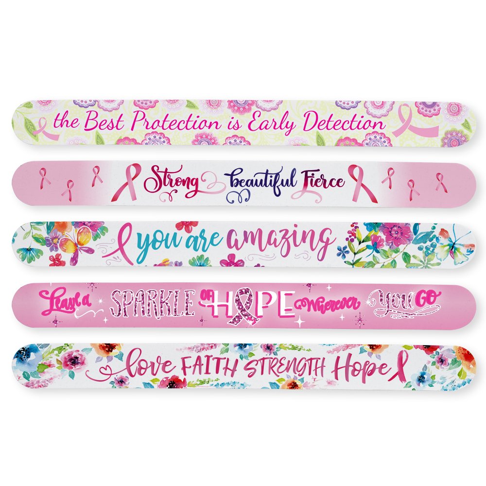 Breast Cancer Awareness Full-Color Salon Emery Board Assortment - Pack of 25