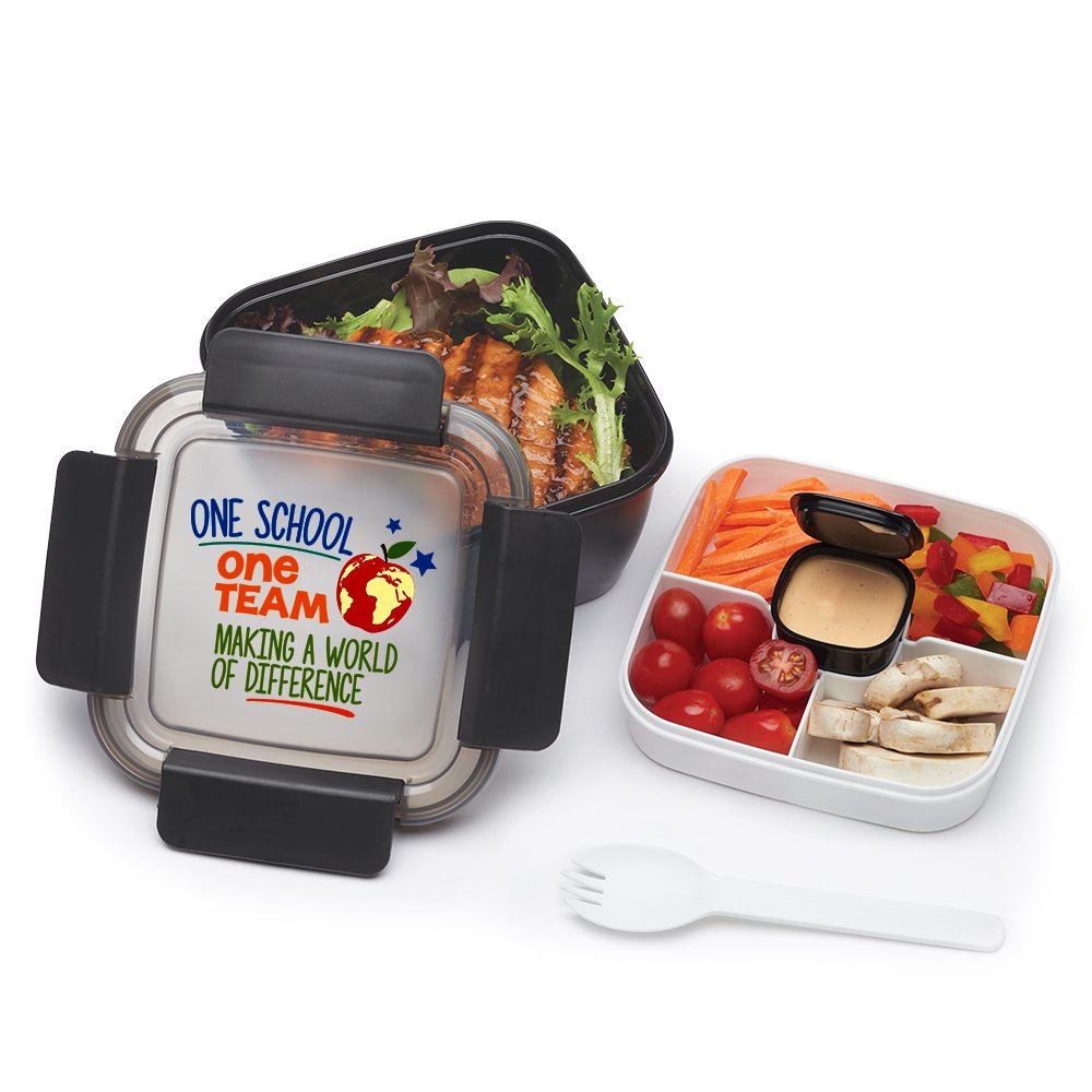 One School, One Team Making a World of Difference Locking Food Container with Compartments