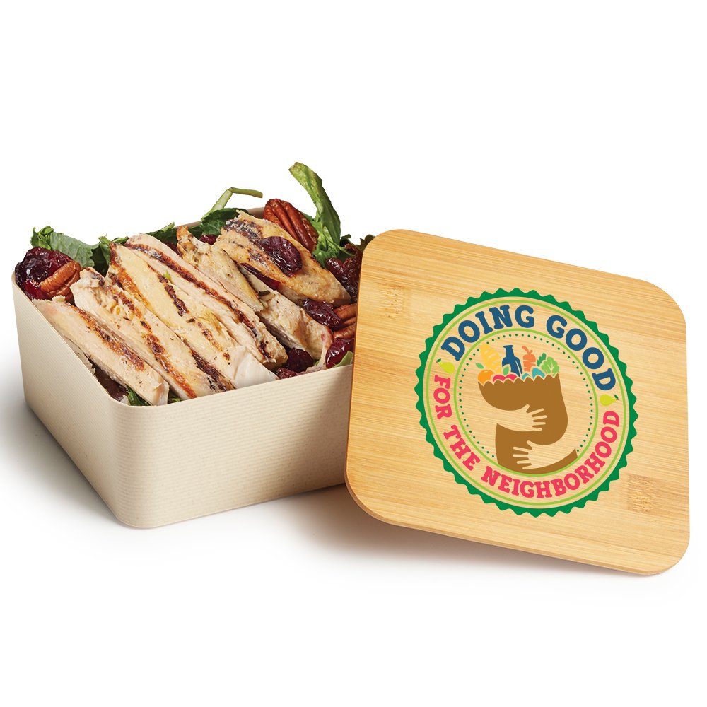 Doing Good for the Neighborhood Bamboo/Wheat Eco Food Container with Utensils