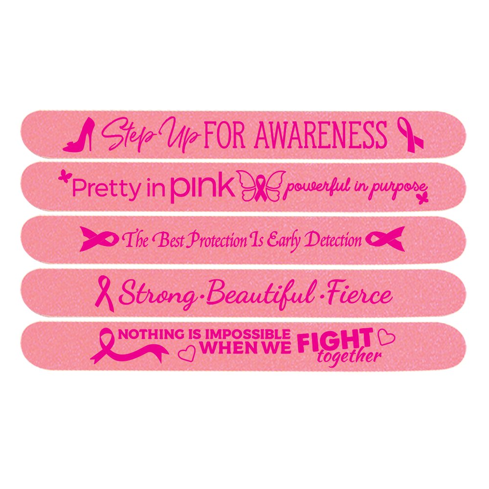 Breast Cancer Awareness Emery Board Assortment - Pack of 100