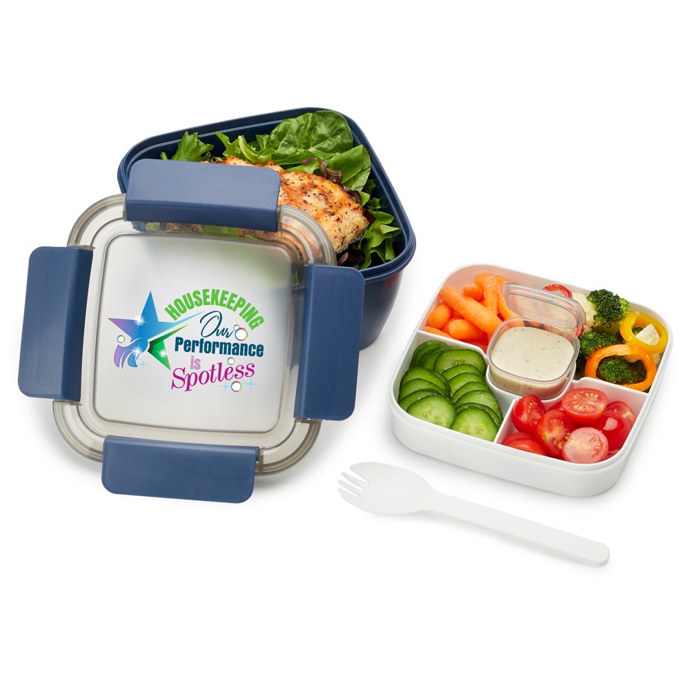 Housekeeping: Our Performance Is Spotless Locking Food Container With Compartments
