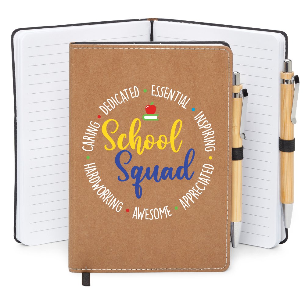 School Squad Eco-Friendly Kraft Journal & Bamboo Pen