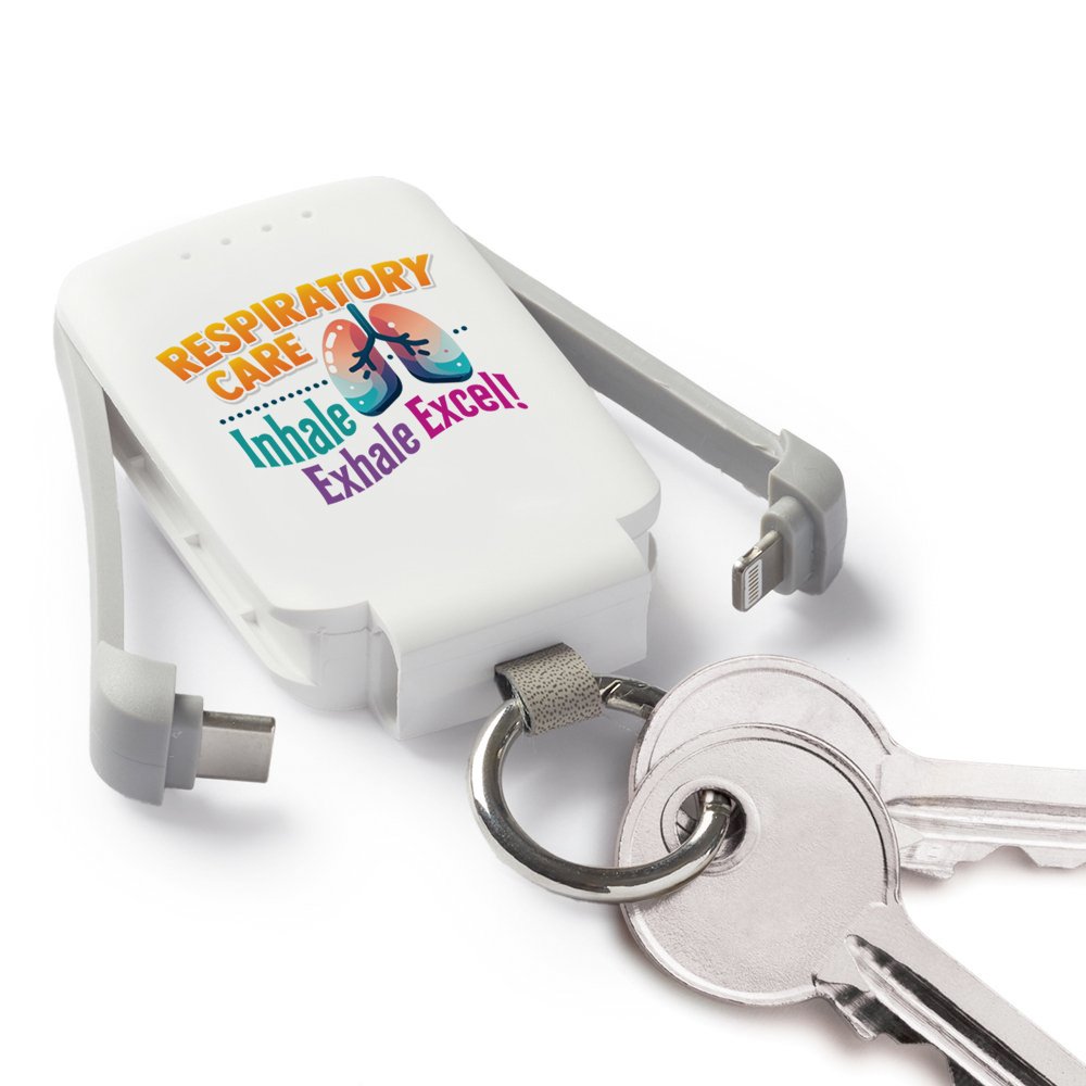 Excel Keychain Respiratory Care: Inhale, Exhale, Excel! 3-in-1 2,000-mAh Mini Power ...