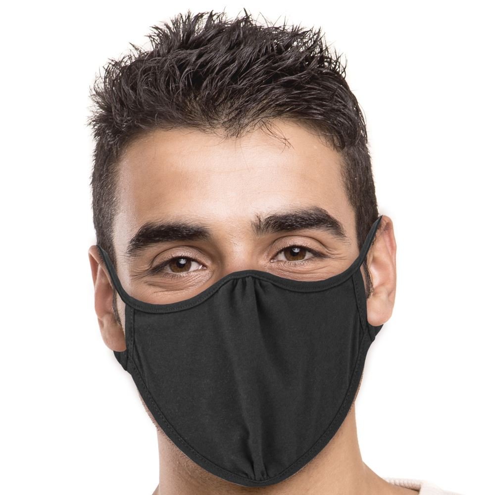 Next Level 2-Ply Blended Face Mask in Black