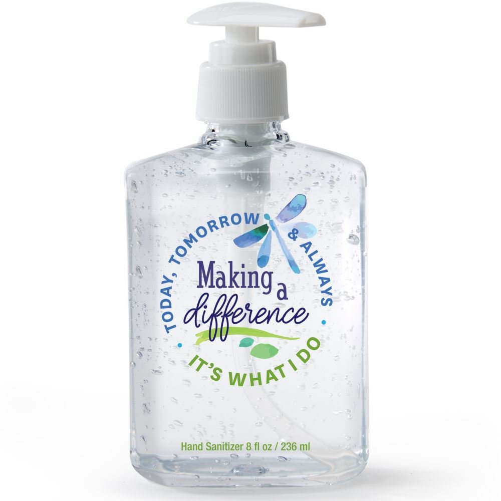 8 Oz. Sanitizer Gel Pump - Making A Difference Today, Tomorrow and Always