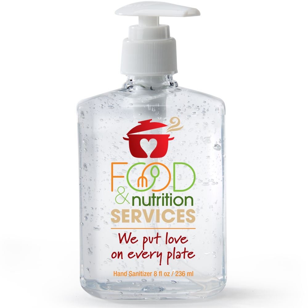 Food & Nutrition Services We Put Love On Every Plate 8-Oz. Sanitizer Gel Pump