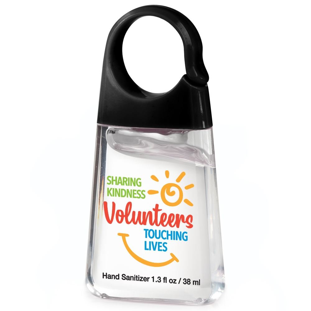 Volunteers: Sharing Kindness, Touching Lives Hand Sanitizer With Carabiner Clip
