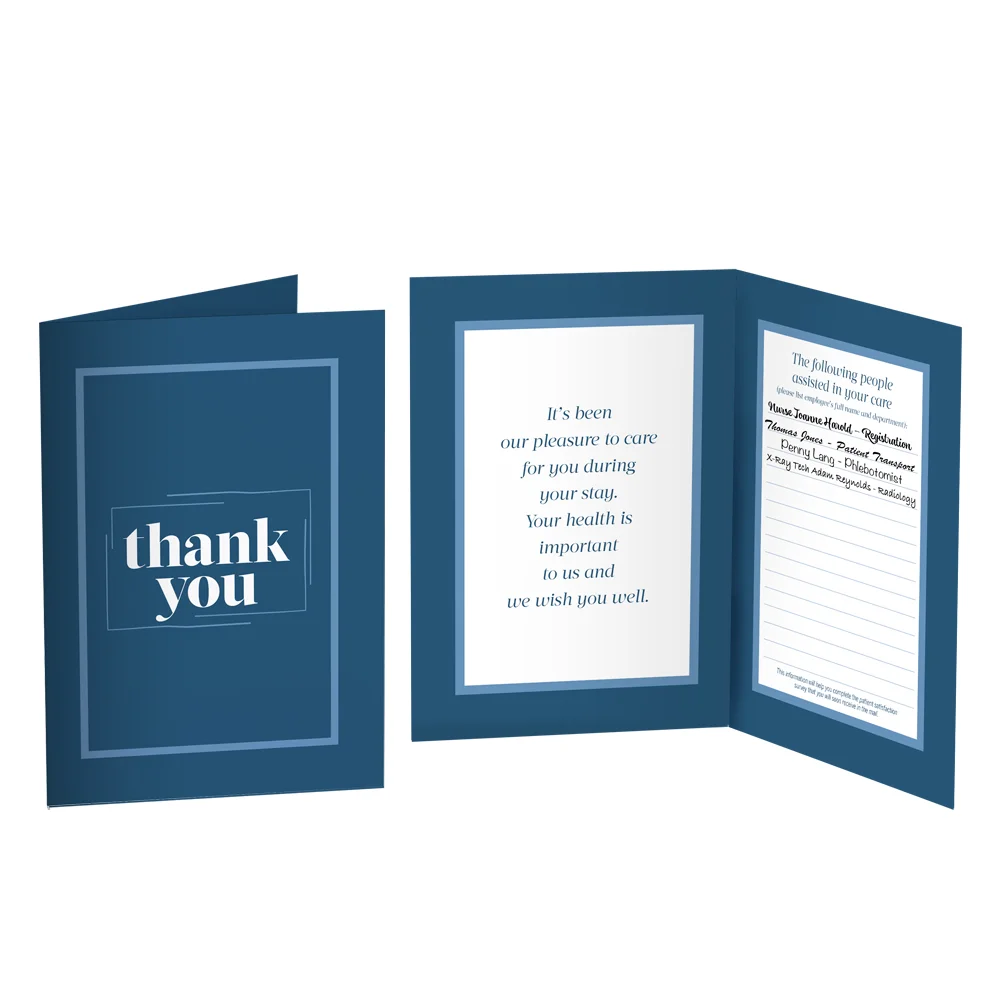 Patient Contact Reference \u0026 Thank You Card (English) - Personalization  Available | Positive Promotions, image size:1000x1000