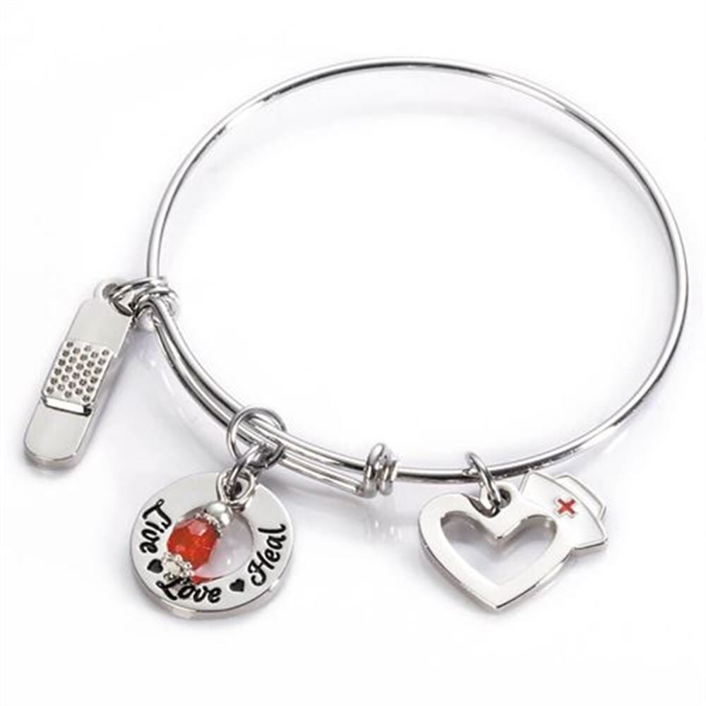Live, Love, Heal Nursing Charm Bracelet