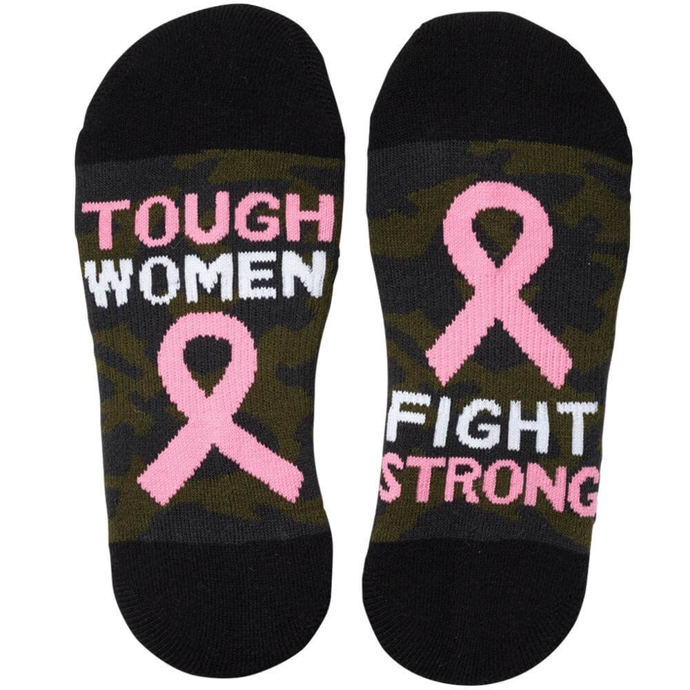 Tough Women Fight Strong Camouflage Cushioned Ankle Socks