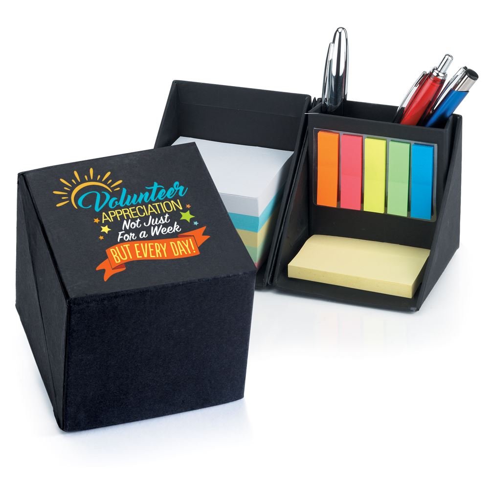 Volunteer Appreciation: Not Just For A Week, But Every Day! Recycled Note Cube Caddy