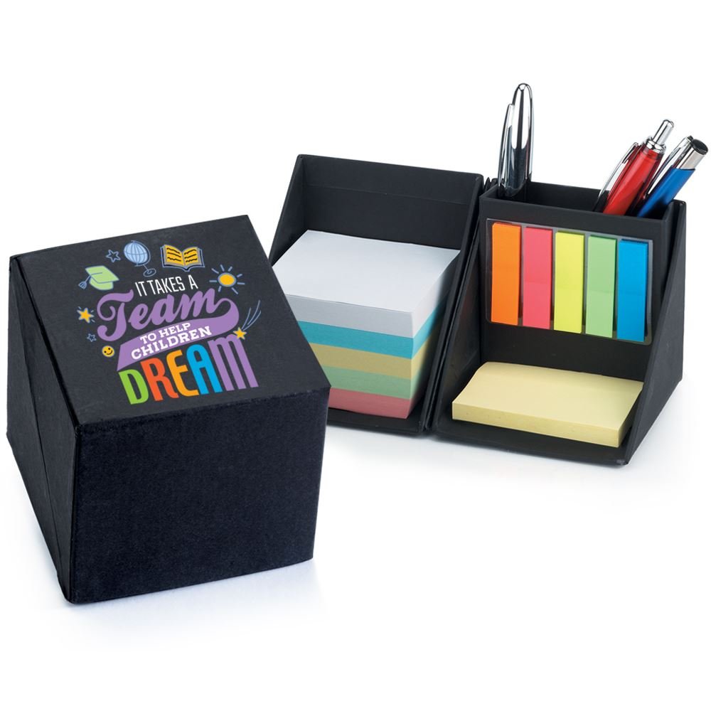 It Takes A Team To Help Children Dream Recycled Note Cube Caddy