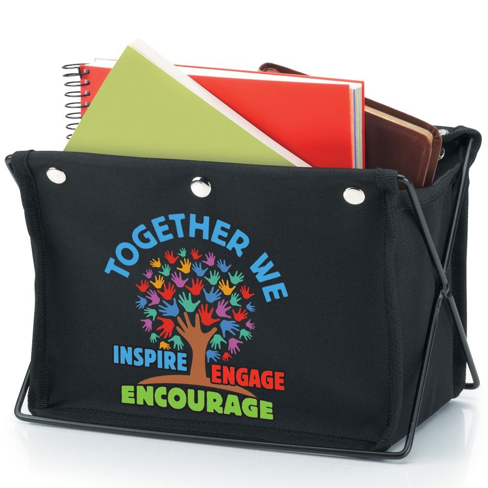 Together We Inspire, Engage, Encourage Fabric Desktop Caddy