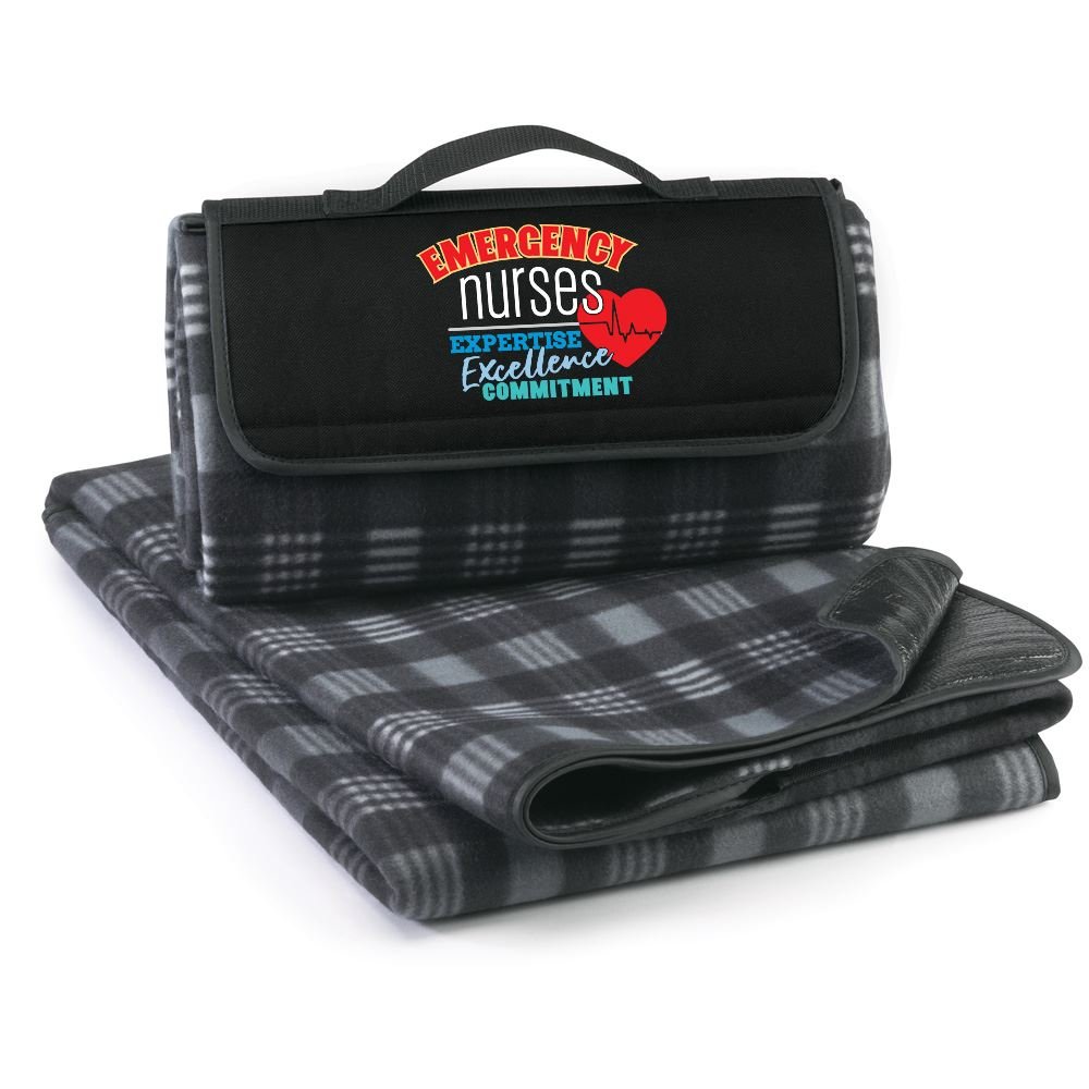 Emergency Nurses: Expertise, Excellence, Commitment Plaid Fleece Picnic Blanket
