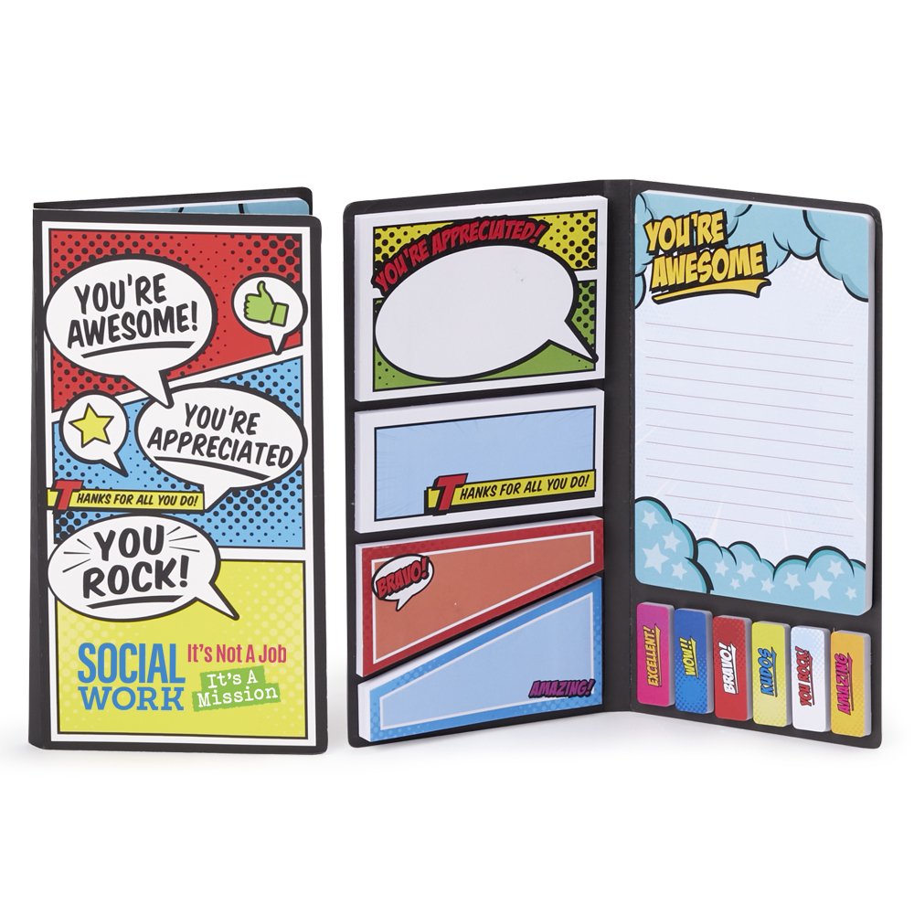 Social Workers: It's Not a Job; It's a Mission Sticky Note Gift Set