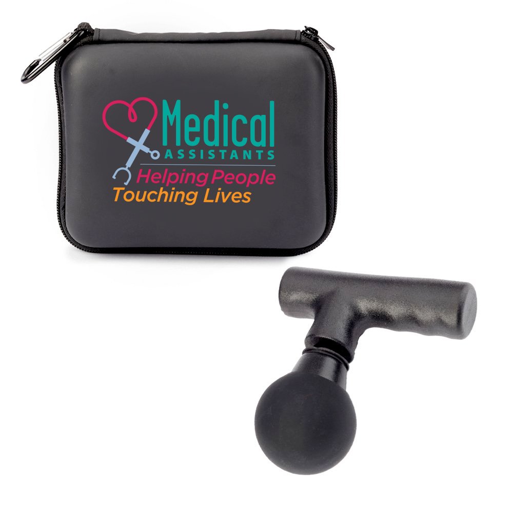 Medical Assistants: Helping People, Touching Lives Portable Mini Massage Gun With Carabiner Carry Case