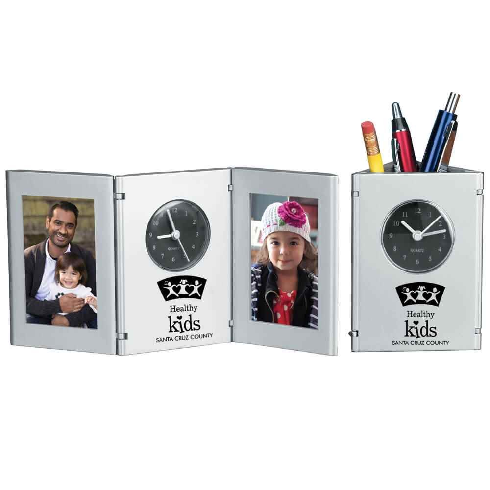 Silver Tri-Fold Desk Caddy - Personalization Available