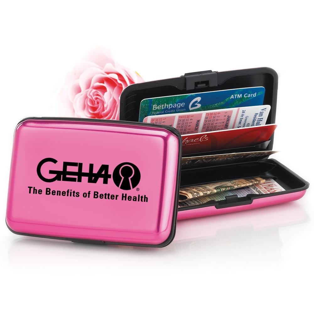 Pink Identity Guard Aluminum Wallet - Personalization Available