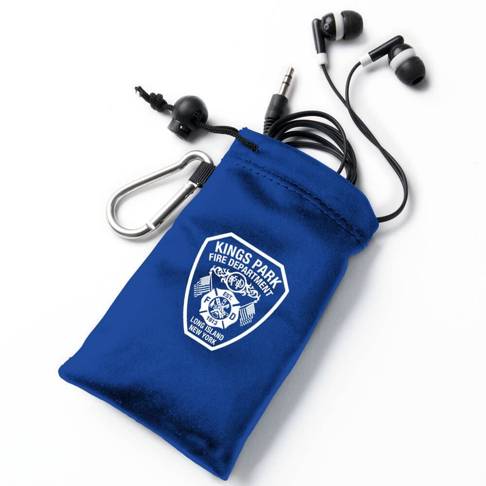 Earbuds In Pouch - Personalization Available