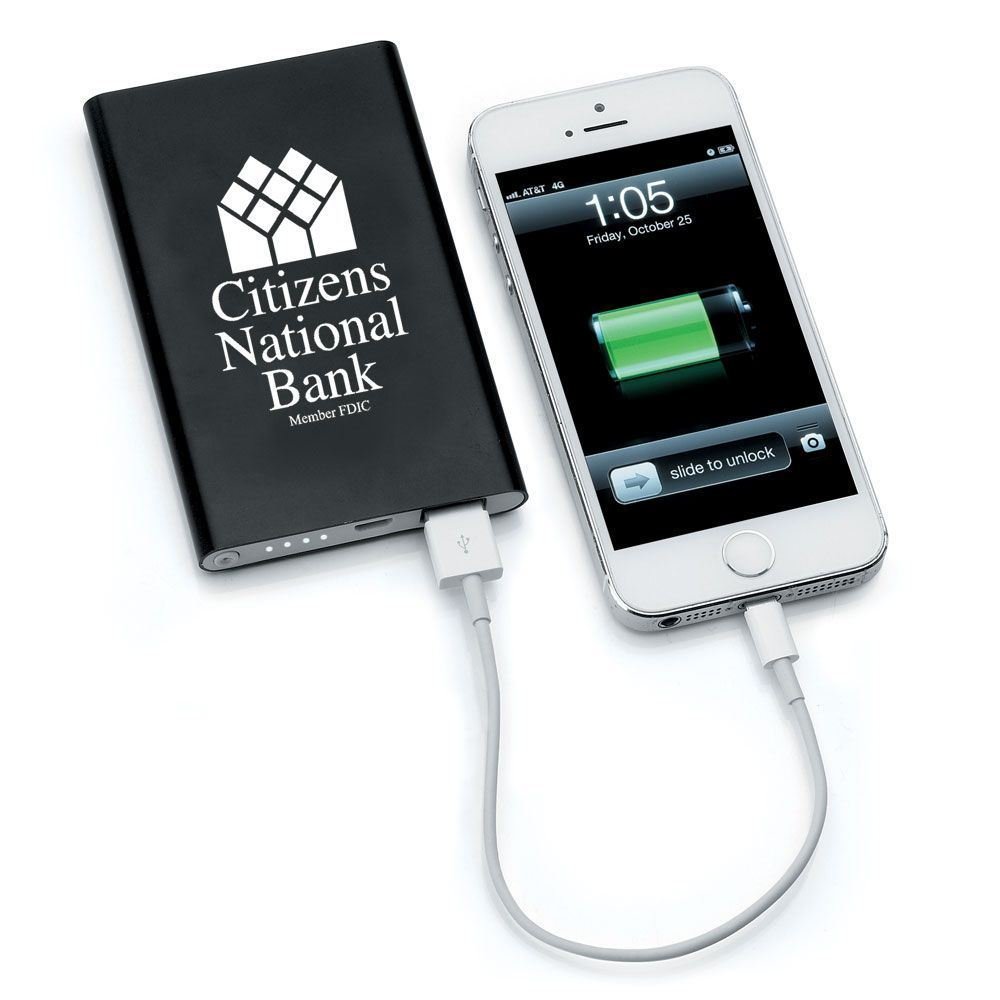UL® Slim Metal Phone & Tablet Power Bank - 4000 mAh - One-Color ...