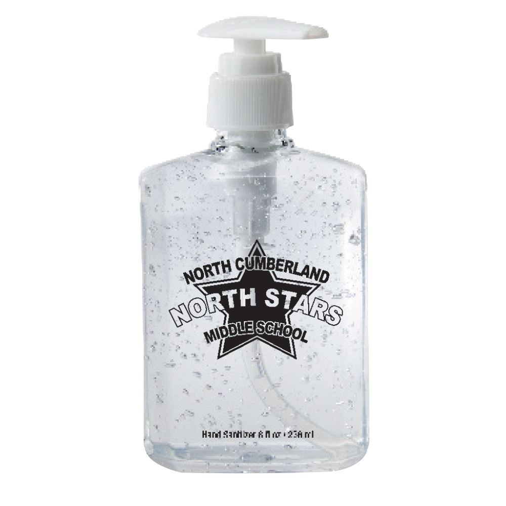 8-Oz. Hand Sanitizer Gel Pump - One-Color Personalization Available