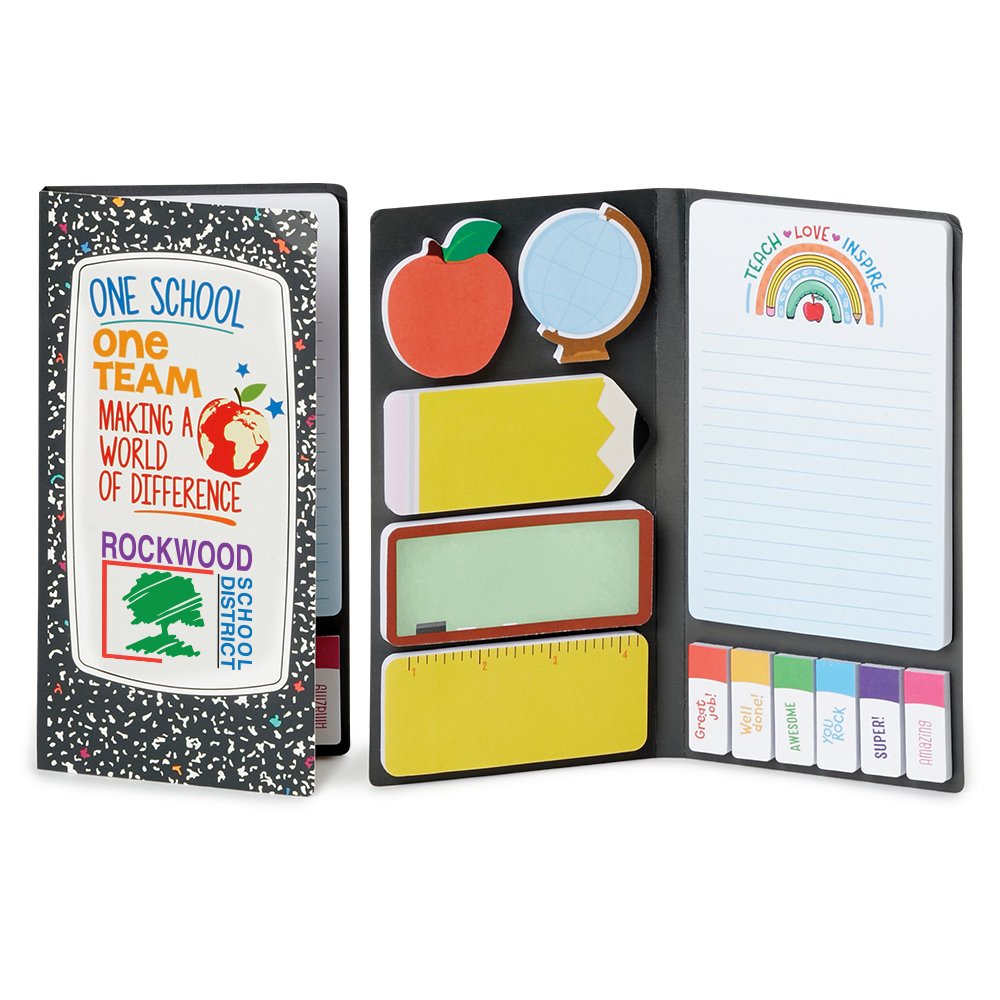 One School, One Team Making a World of Difference Sticky Note Gift Set - Personalization Available