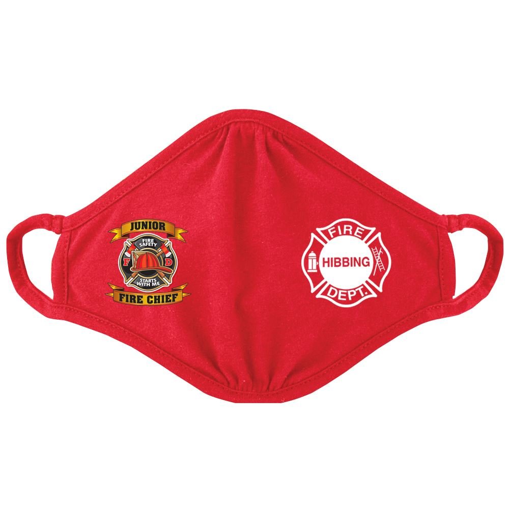 Junior Fire Chief 2-Ply Blended Youth Face Mask - Personalization Available