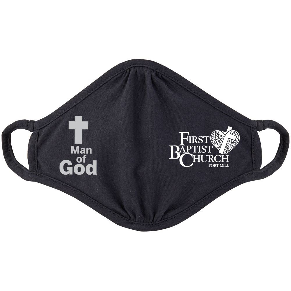 Man Of God 2-Ply 100% Cotton Mask - Personalization Available