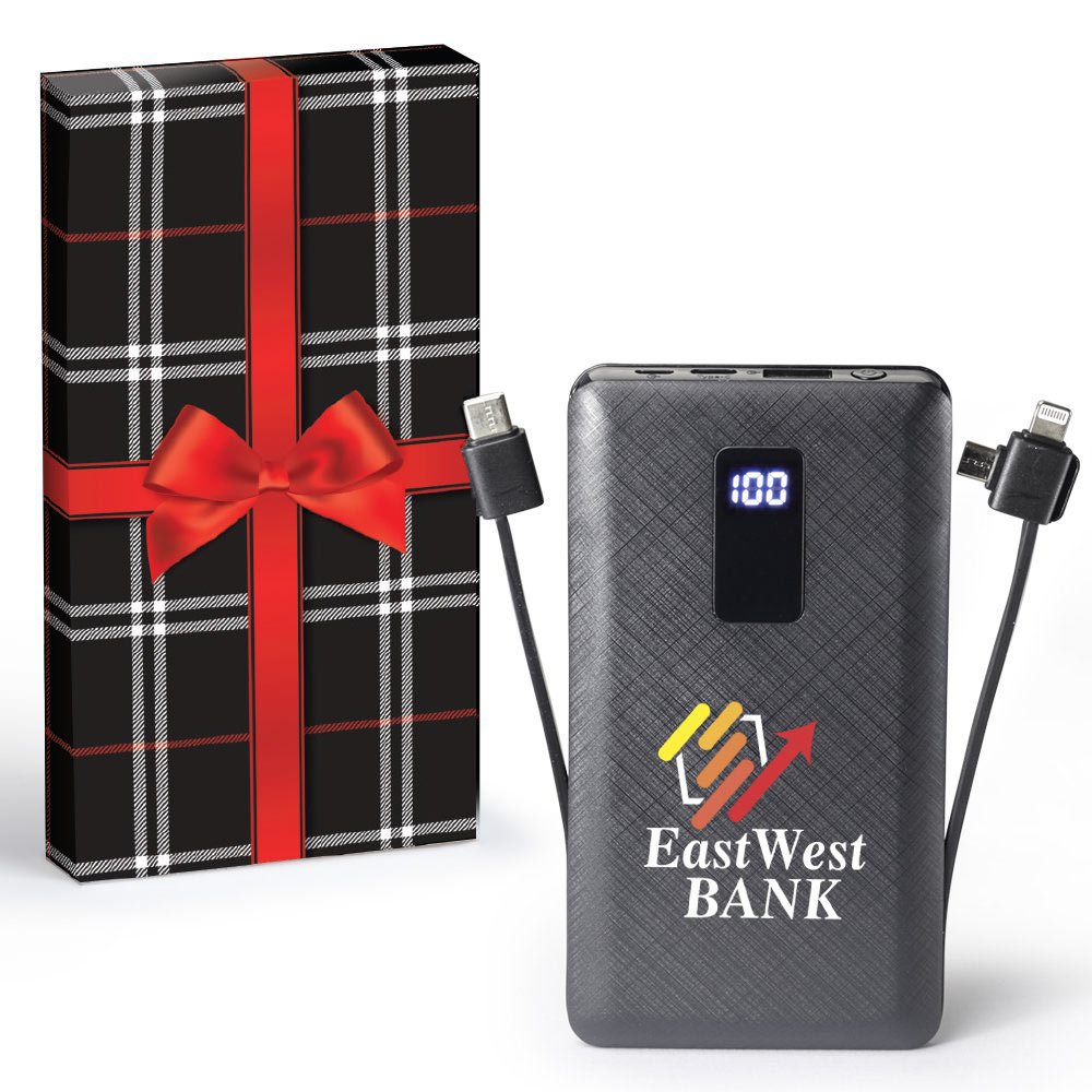 Power Bank Raffle 10,000-mAh 3-in-1 Power Bank with Built-In Charging Cables in Holiday ...