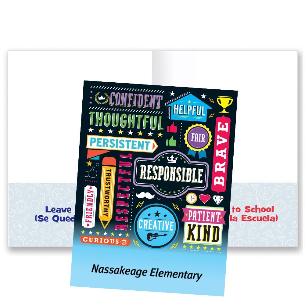 Word Cloud School-To-Home Student Folder - Personalization Available