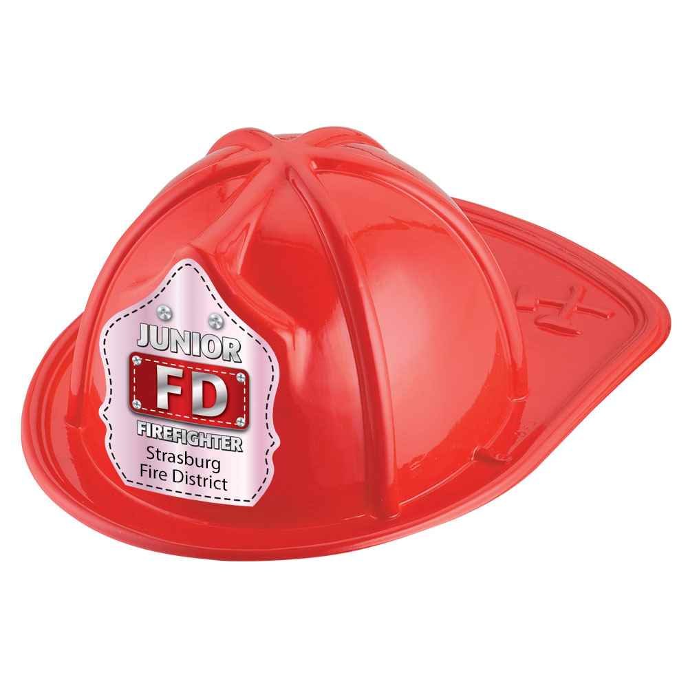 Junior FD Firefighter Hat (Red) With Personalization