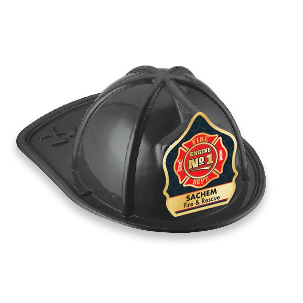 Black Fire Dept. Engine No. 1 Firefighter Hat - Personalization ...