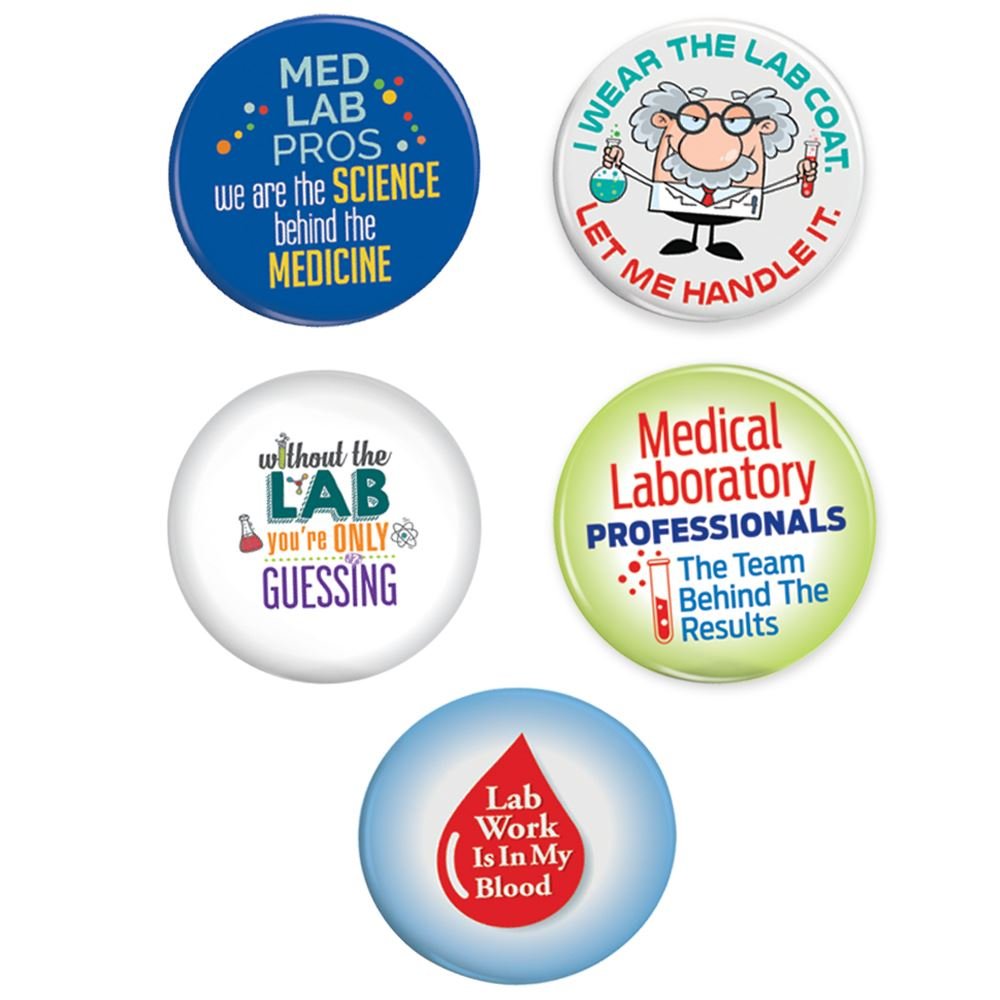 Medical Laboratory Professionals Mini Button 25-Piece Assortment Pack