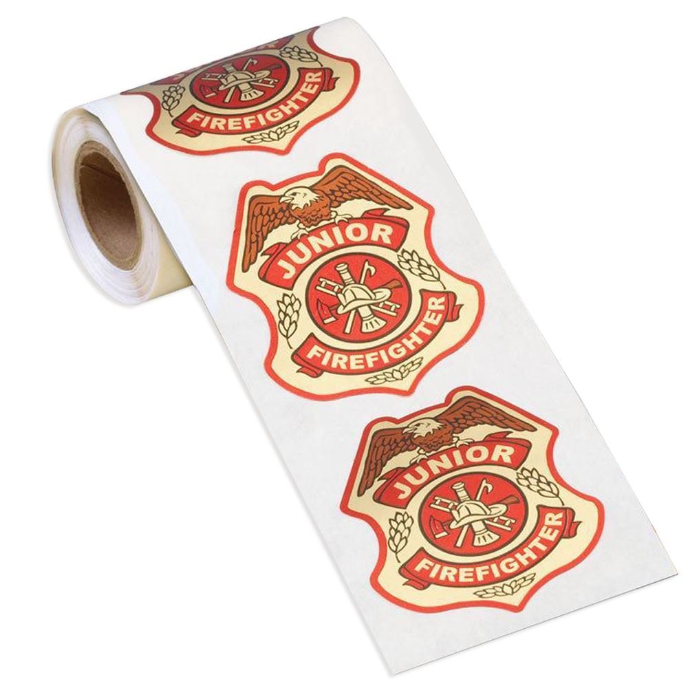 Junior Firefighter Badge Stickers-On-A-Roll | Positive Promotions