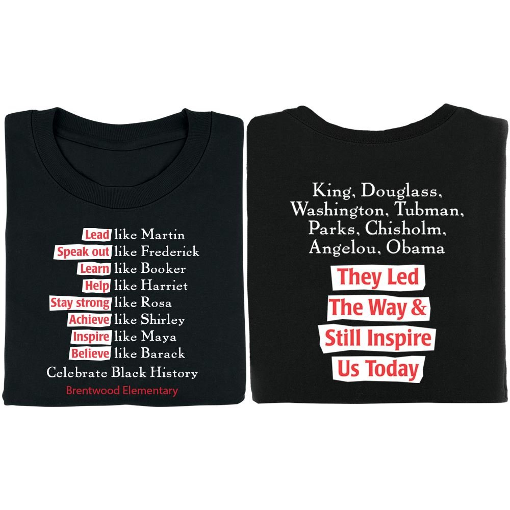 They Led The Way & Still Inspire Us Today 2-Sided Youth T-Shirt Plus Personalization