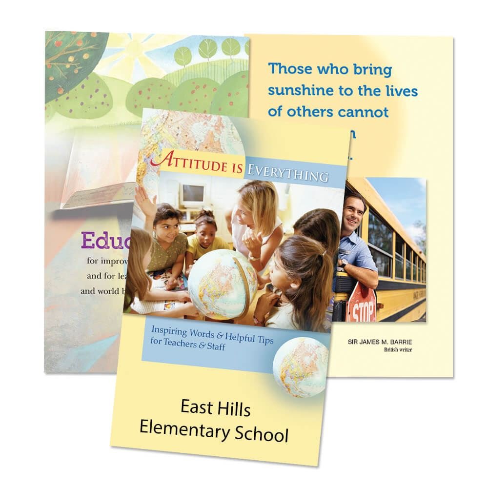 Attitude Is Everything: Inspiring Words and Helpful Tips For Teachers And Staff Gift Book - Personalized